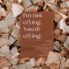 Moderne Funny Minimal Typografie Terracotta Hochze Einladung