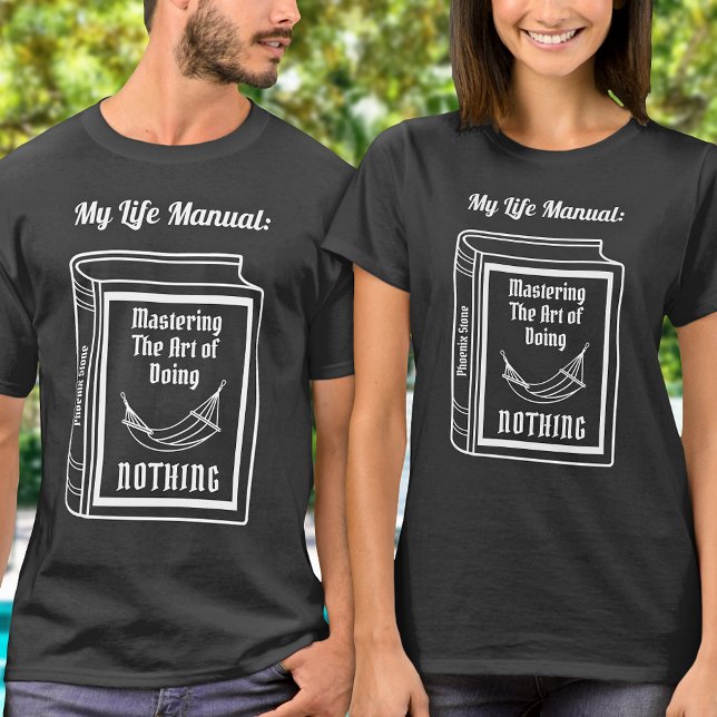 Moderne Funny Quotes Typografie Schwarz-Weiß T-Shirt (Von Creator hochgeladen)