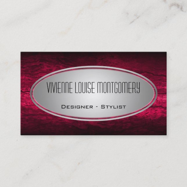 Moderne Fuscia Beruflich Designer Business Card Visitenkarte (Vorderseite)