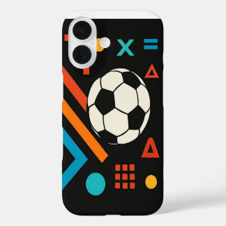 Moderne Fußballkunst iPhone 16 Hülle