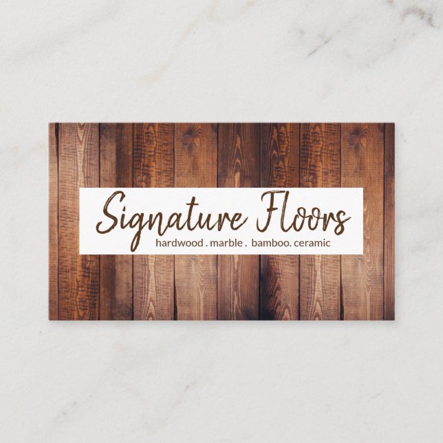 Moderne Fußbodeninstallationsfirma Visitenkarte (Vorderseite)