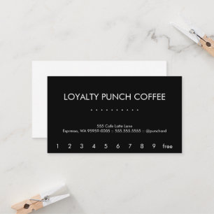 Moderne Futura Loyalitäts-Kaffee-Lochkarte Treuekarte