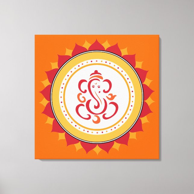 Moderne Ganesha Wrapped Canvas Wall Art Leinwanddruck (Vorderseite)