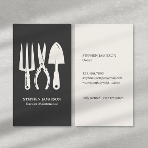 Moderne Gartenpflege Rasenpflege Gärtner Visitenkarte