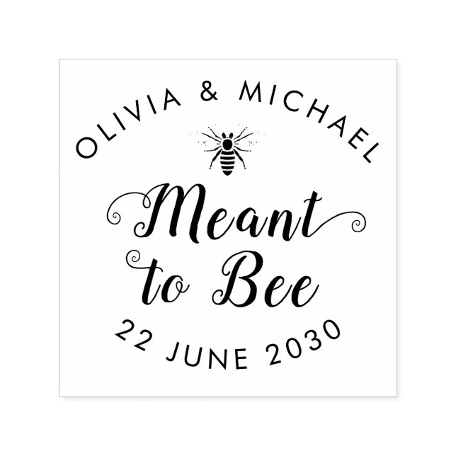 Moderne Gastgeschenk Hochzeit für Honey Pot Permastempel (Design)