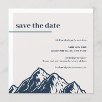 Moderne Gebirgslandschaft Save the Date