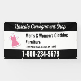 Moderne Gebrauchtwaren Boutique Schaufenster-Displ Banner