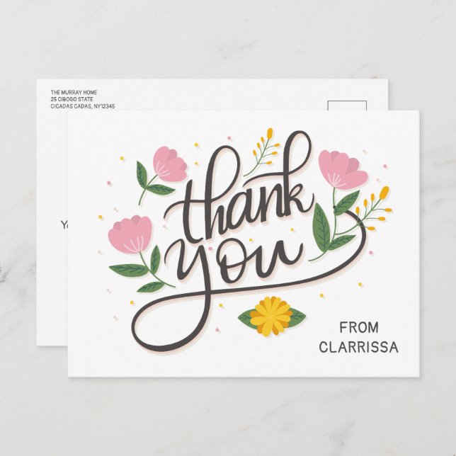 Moderne Geburtskarte Postkarte (Vorne/Hinten)