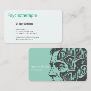 Moderne Gedächtnislabyrinth-Therapie Psychische Ge Visitenkarte