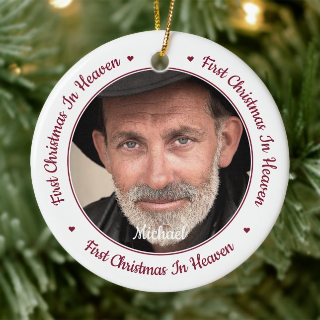 Moderne Gedenkstätte 2 Foto Erstes Weihnachtsfest  Keramik Ornament (Von Creator hochgeladen)