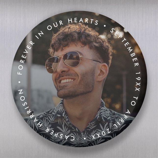 Moderne Gedenkstätte | Beerdigung Keepake Tribute  Magnet (Von Creator hochgeladen)