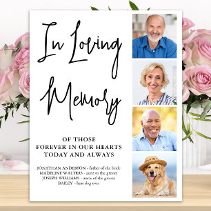 Moderne Gedenkstätte für Hochzeiten Personalisiert Poster