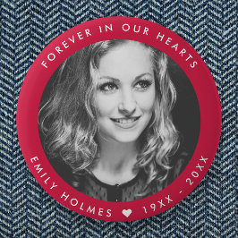 Moderne Gedenkstätte | Rosa Beerdigung Foto Tribut Button