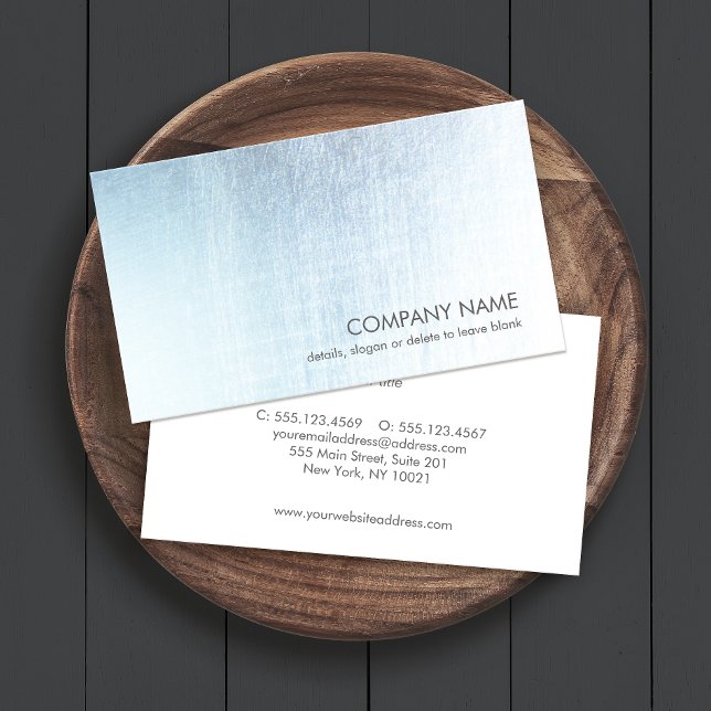 Moderne, gegossene Metallic Look Business Card Visitenkarte (Von Creator hochgeladen)