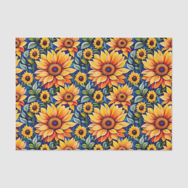 Moderne Gelbblüte Seidenpapier (Vorderseite)