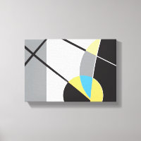 Moderne gelbe, blaue geometrische abstrakte Formen