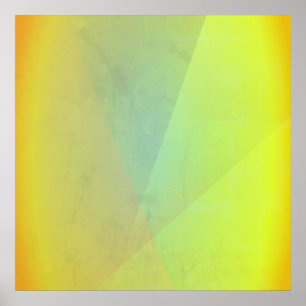 Moderne gelbe geometrische Abstufung Poster