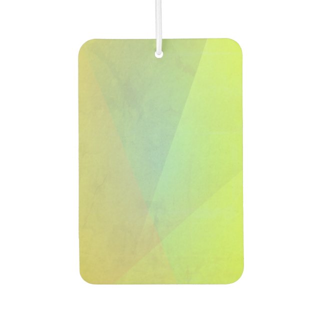 Moderne gelbe geometrische Gradation Autolufterfrischer (Vorderseite)
