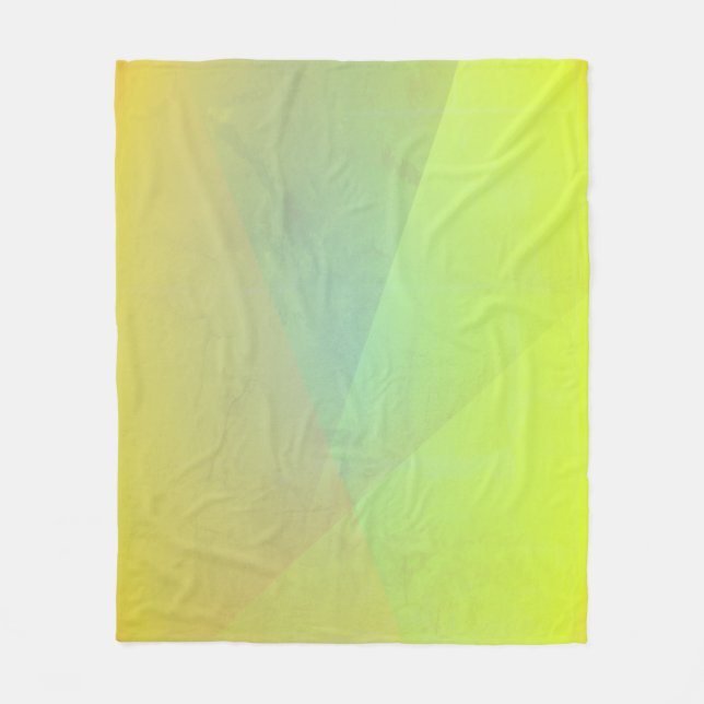 Moderne gelbe geometrische Gradation Fleecedecke (Vorderseite)
