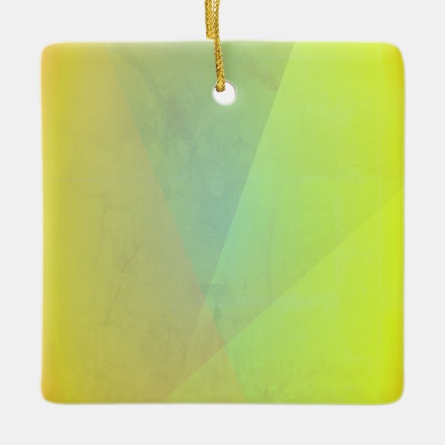 Moderne gelbe geometrische Gradation Keramikornament (Vorderseite)