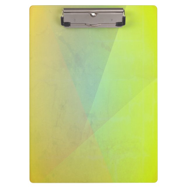 Moderne gelbe geometrische Gradation Klemmbrett (Vorderseite)