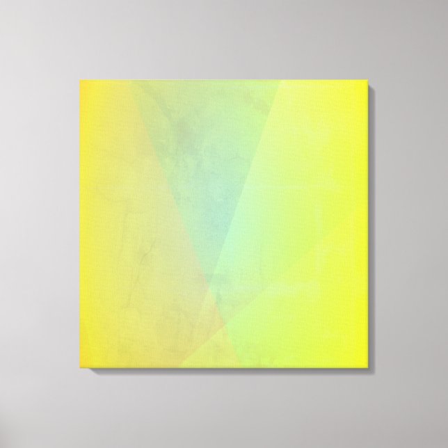 Moderne gelbe geometrische Gradation Leinwanddruck (Vorderseite)