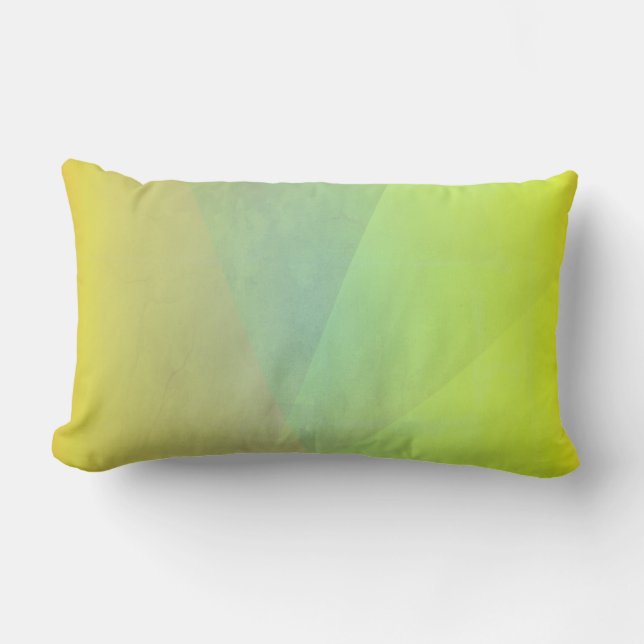 Moderne gelbe geometrische Gradation Lendenkissen (Vorderseite)