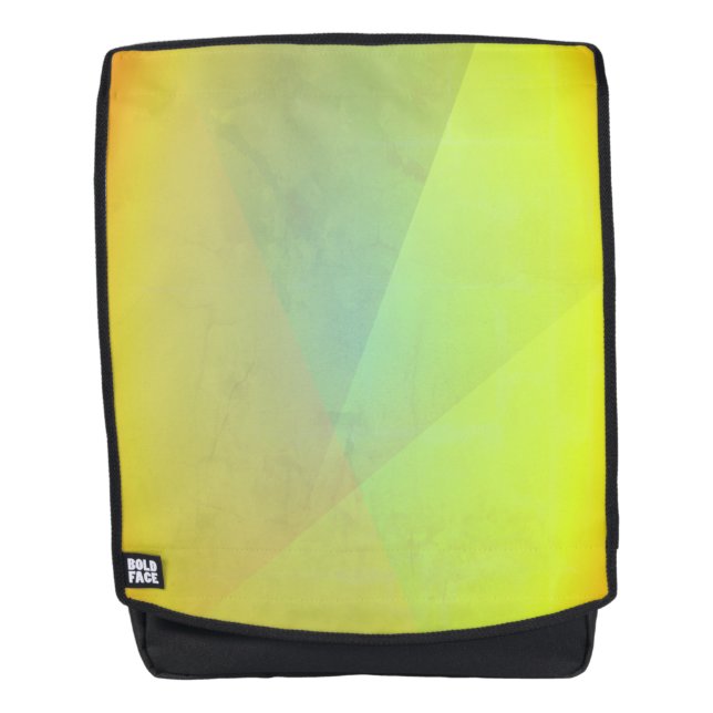Moderne gelbe geometrische Gradation Rucksack (Vorderseite)