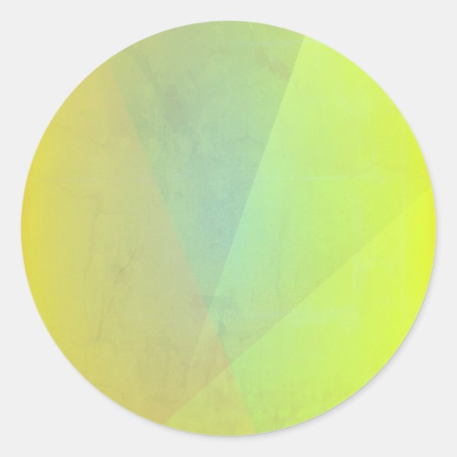 Moderne gelbe geometrische Gradation Runder Aufkleber (Vorderseite)