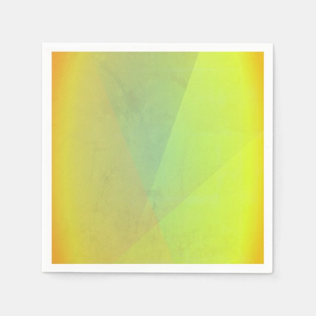 Moderne gelbe geometrische Gradation Serviette (Vorderseite)