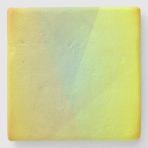 Moderne gelbe geometrische Gradation Steinuntersetzer