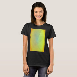 Moderne gelbe geometrische Gradation T-Shirt