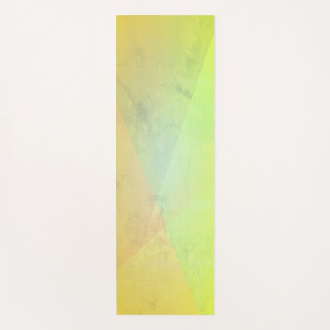 Moderne gelbe geometrische Gradation Yogamatte (Vorderseite)