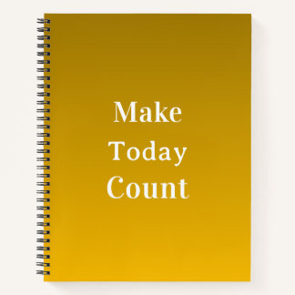 Moderne gelbe Gradienten-Motivations-Personalisier Notizbuch