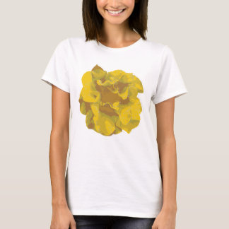 Moderne gelbe Kamelienblumen T-Shirt