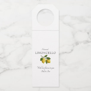 Moderne Gelbe Lemon Veranstaltung Hochzeit Limonce Flaschenanhänger