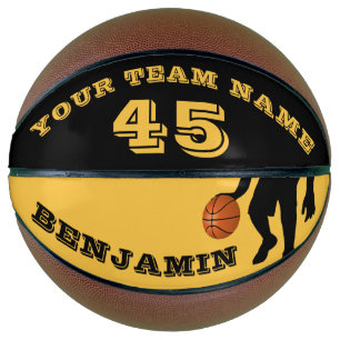 Moderne Gelbe Spielermannschaft Name Nummer Basketball