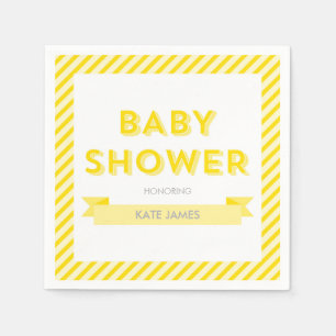 Moderne gelbe Streifen Babydusche Serviette