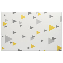 Moderne gelbe und graue Dreiecke Geometrisches Mus Stoff