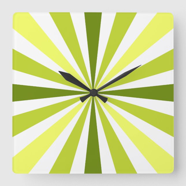 Moderne gelbe und grüne Uhr (Vorderseite)