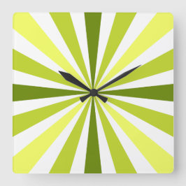 Moderne gelbe und grüne Uhr