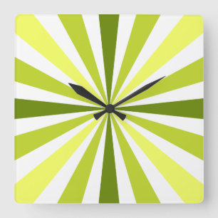 Moderne gelbe und grüne Uhr