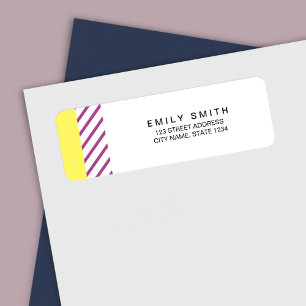 Moderne, gelbe und Lila Strickadresse