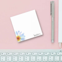 Moderne gelbe weiße Daisy Watercolor personalisier