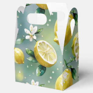 Moderne gelbe Zitronen-Blumenschrift Brausebad Geschenkschachtel