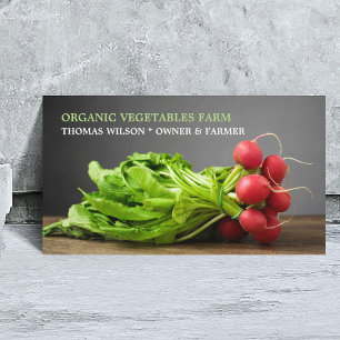 Moderne Gemüsemarketing-Branding für Bauernmärkte Visitenkarte