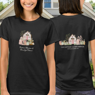 Moderne gemütliche einzigartige Hausreinigungsdien T-Shirt