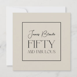 Moderne Gentlemen's Fifty & Fabulous Geburtstagspa Einladung