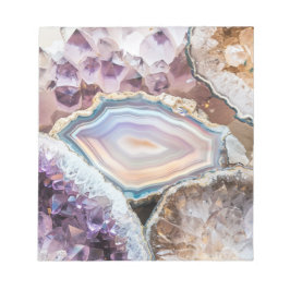 Moderne Geode-Kristall-Kunst | Foto-Notizblock Notizblock