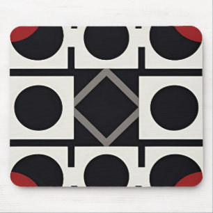 Moderne Geometrie Abstrakt mit Kreisen Mousepad